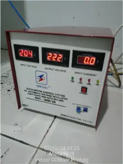 Foto Shinzo SVC 3 KVA dari pembeli