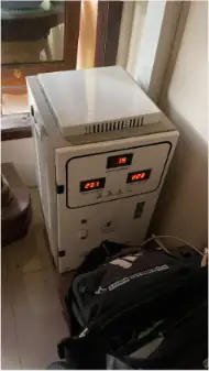 Foto Shinzo SVC 8 KVA dari pembeli